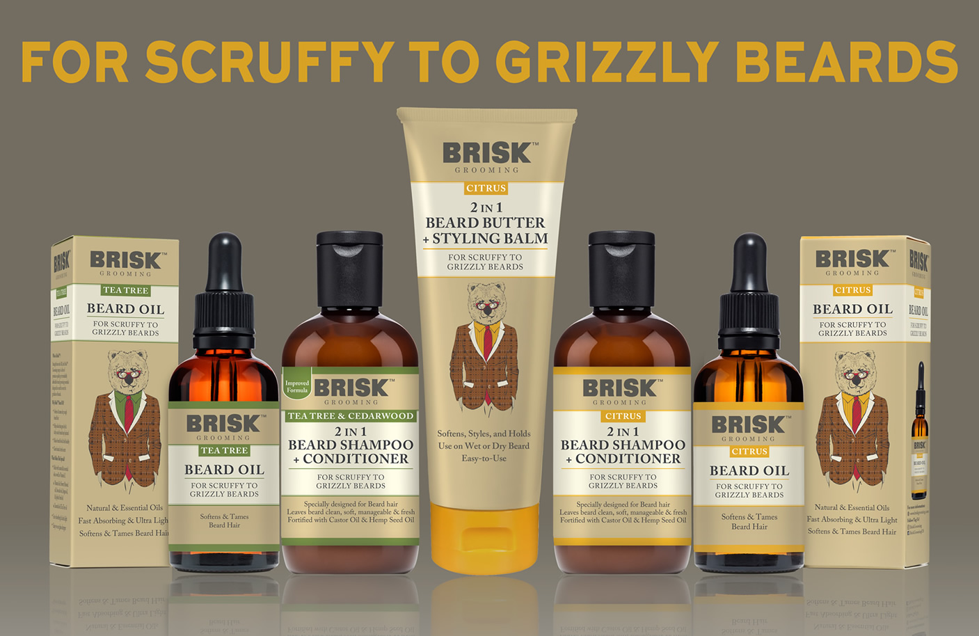 Brisk Grooming - Beard Oil, Shampoo, Beard Butter, Styling Balm